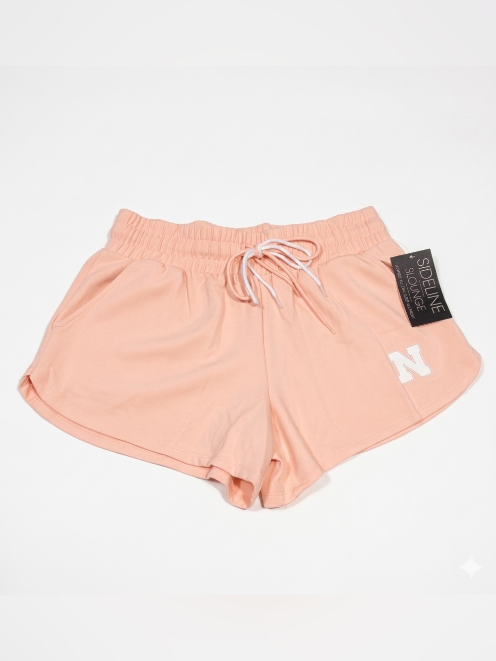 Sideline Lounge Women's Peach Athletic Drawstring Shorts